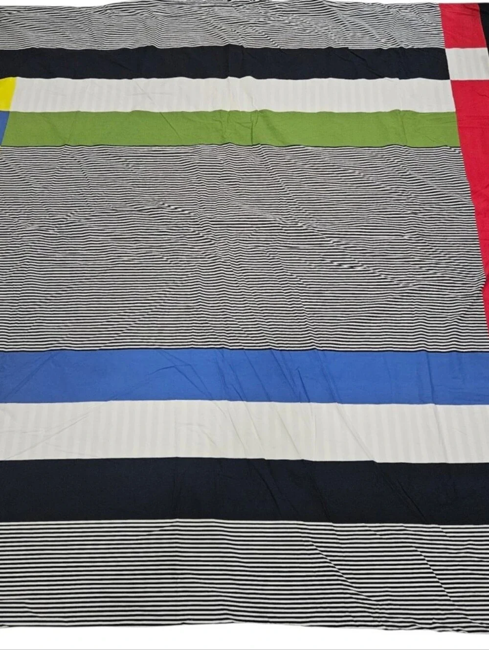 Ikea TVABLAD FULL Duvet Cover Bold Colors Geometric Stripe Mod Cotton 13984